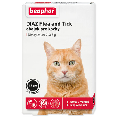 Obojek antiparazitní BEAPHAR DIAZ Flea and Tick 35 cm