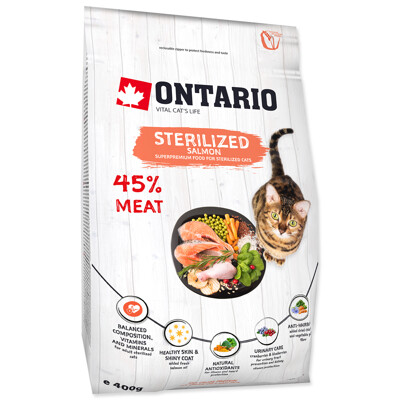 ONTARIO Cat Sterilised Salmon 400g