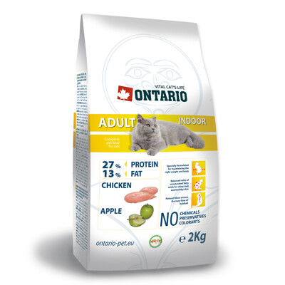 ONTARIO Cat Adult Indoor 2Kg