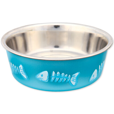 Miska TRIXIE nerezová vzor kostra rybky 12 cm 300ml