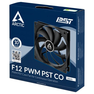 ARCTIC F12 PWM PST Black, PC Ventilátor