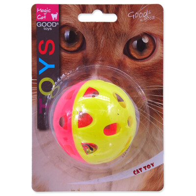 Hračka MAGIC CAT míček neonový jumbo s rolničkou 6 cm