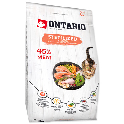 ONTARIO Cat Sterilised Salmon 2Kg