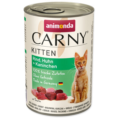 Konzerva ANIMONDA Carny Kitten hovězí + kuřecí + králík 400g