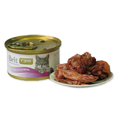 Konzerva BRIT Care Cat Tuna &amp; Salmon 80g