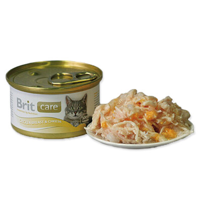 Konzerva BRIT Care Cat Chicken Breast &amp; Cheese 80g