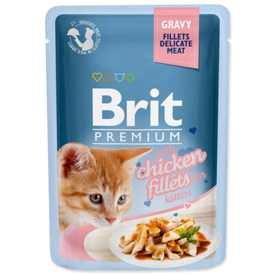 Kapsička BRIT Premium Cat Delicate Fillets in Gravy with Chicken for Kitten, 8...