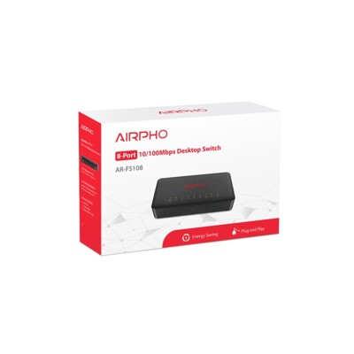 AIRPHO Switch 8-Port/100Mbps/Desk