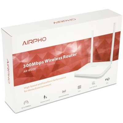 AIRPHO Wifi N 300Mbps AP/Router, 4xLAN, 1xWAN